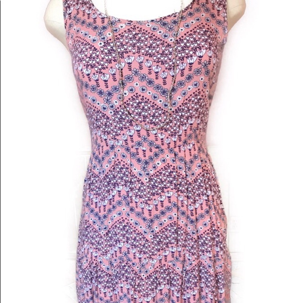 Pink Rose Floral Mini Dress